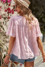 Load image into Gallery viewer, Round Neck Puff Sleeve Blouse