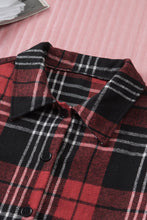 Load image into Gallery viewer, Plus Size Plaid Button Front Shirt Jacket with Pockets