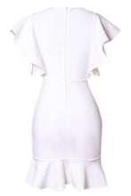 Load image into Gallery viewer, Butterfly Sleeve Fishtail Bandage Dress