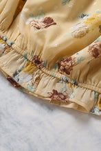 Load image into Gallery viewer, Floral Off-Shoulder Ruffle Hem Top