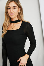 Load image into Gallery viewer, HYFVE Cutout Round Neck Long Sleeve Dress