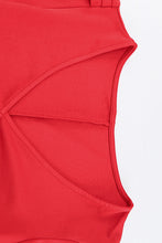 Load image into Gallery viewer, Tie Waist Side Split Surplice Dress