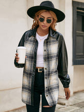 Load image into Gallery viewer, Plaid Button Down Raglan Sleeve Jacket