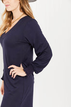 Load image into Gallery viewer, Acting Pro Magic Moment Full Size Smocked Cuff Mini Dress