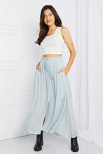 Load image into Gallery viewer, Sweet Lovely by Jen Full Size Leaps and Bounds Slit Maxi Skirt in Misty Blue