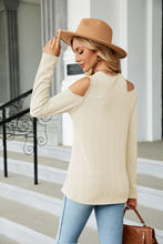 Load image into Gallery viewer, Dropped Shoulder Long Sleeve Blouse