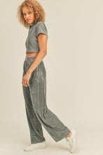 Load image into Gallery viewer, Kimberly C Full Size Cropped Polo Shirt and Wide Leg Pants Set