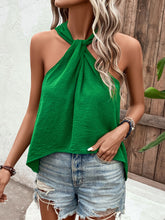 Load image into Gallery viewer, Ruched Grecian Sleeveless Blouse