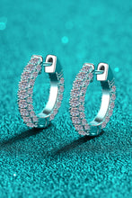 Load image into Gallery viewer, 925 Sterling Silver Moissanite Huggie Earrings