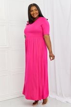 Load image into Gallery viewer, Celeste Sweetheart Full Size Short Sleeve Maxi Dress in Hot Pink