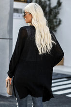Load image into Gallery viewer, Side Slit Open Front Knit Longline Cardigan