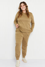 Load image into Gallery viewer, Zenana Comfy and Cozy Full Size Run Lounge Set in Khaki