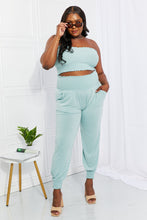 Load image into Gallery viewer, ZENANA Basic Jogger Set In Light Green & Smocking Detail