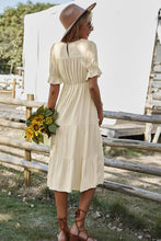 Load image into Gallery viewer, Short Flounce Sleeve Tiered Midi Dress