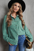 Load image into Gallery viewer, Studded Corduroy Shirt Jacket