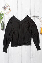 Load image into Gallery viewer, Long Sleeve Solid V Neck Thermal Top