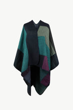 Load image into Gallery viewer, Color Block Open Front Poncho