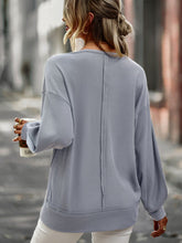 Load image into Gallery viewer, Slit Dropped Shoulder Notched Top