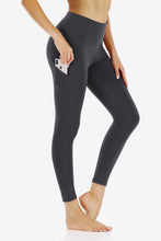 Load image into Gallery viewer, Wide Waistband Sports Leggings with Side Pockets