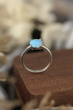 Load image into Gallery viewer, 925 Sterling Silver Opal Solitaire Ring