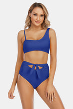 Load image into Gallery viewer, Tie-Waist Asymmetrical Neck Bikini Set