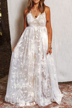 Load image into Gallery viewer, Floral Lace Backless V-Neck Dress
