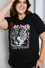Load image into Gallery viewer, mineB Full Size Leopard Graphic Round Neck Tee