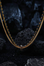 Load image into Gallery viewer, 18K Gold-Plated Zircon Double-Layered Necklace