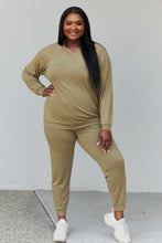 Load image into Gallery viewer, Zenana Rest and Relaxation Full Size Run Lounge Set in Khaki
