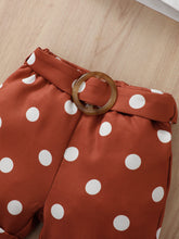 Load image into Gallery viewer, Girls Graphic Butterfly Sleeve Top and Polka Dot Shorts Set