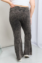 Load image into Gallery viewer, Zenana Full Size Acid Wash Wide Waistband Flare Leggings