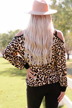 Load image into Gallery viewer, Leopard Cold-Shoulder Top
