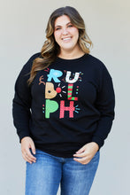 Load image into Gallery viewer, TEES2URDOOR Full Size Christmas Graphic Round Neck Sweatshirt