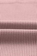 Load image into Gallery viewer, Waffle-Knit Dropped Shoulder Notched Top