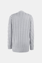 Load image into Gallery viewer, Cable-Knit Button Down V-Neck Cardigan