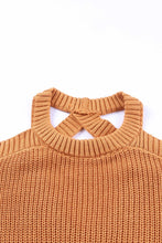 Load image into Gallery viewer, Cold-Shoulder Open Back Sweater