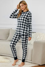Load image into Gallery viewer, Plaid Tee & Pants Pajama Set