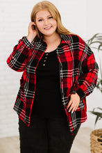 Load image into Gallery viewer, Plus Size Plaid Button Front Shirt Jacket with Pockets
