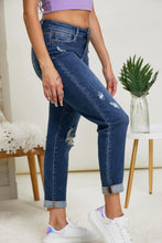 Load image into Gallery viewer, Judy Blue Fay Full Size Cuffed Distressed Slim Jeans
