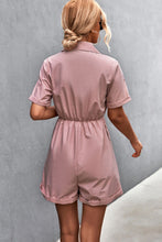 Load image into Gallery viewer, Button Down Collared Neck Romper