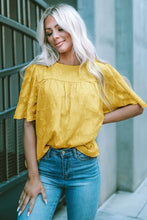 Load image into Gallery viewer, Round Neck Puff Sleeve Blouse