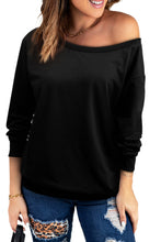 Load image into Gallery viewer, Boat Neck Long Sleeve Sweatshirt