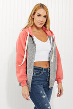 Load image into Gallery viewer, Zenana Walking at Dusk Full Size Raglan Sleeve Zip-Up Hoodie