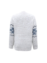 Load image into Gallery viewer, Fair Isle Snowflake Pattern Cardigan with Pockets