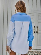 Load image into Gallery viewer, Contrast Lantern Sleeve Shirt