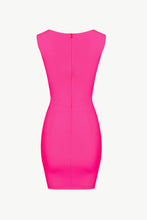 Load image into Gallery viewer, Bow Detail Sweetheart Neck Sleeveless Mini Dress