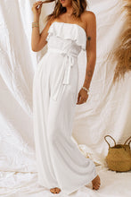 Load image into Gallery viewer, Belted Layered Wide Leg Jumpsuit
