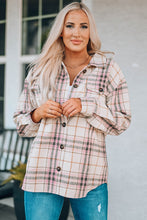 Load image into Gallery viewer, Plaid Button Down Collared Shirt Jacket with Pockets