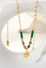 Load image into Gallery viewer, Sun Pendant Natural Stone Necklace