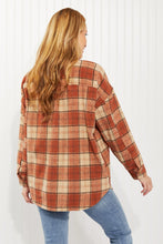 Load image into Gallery viewer, Haptics Pumpkin Pie Full Size Plaid Longline Shacket